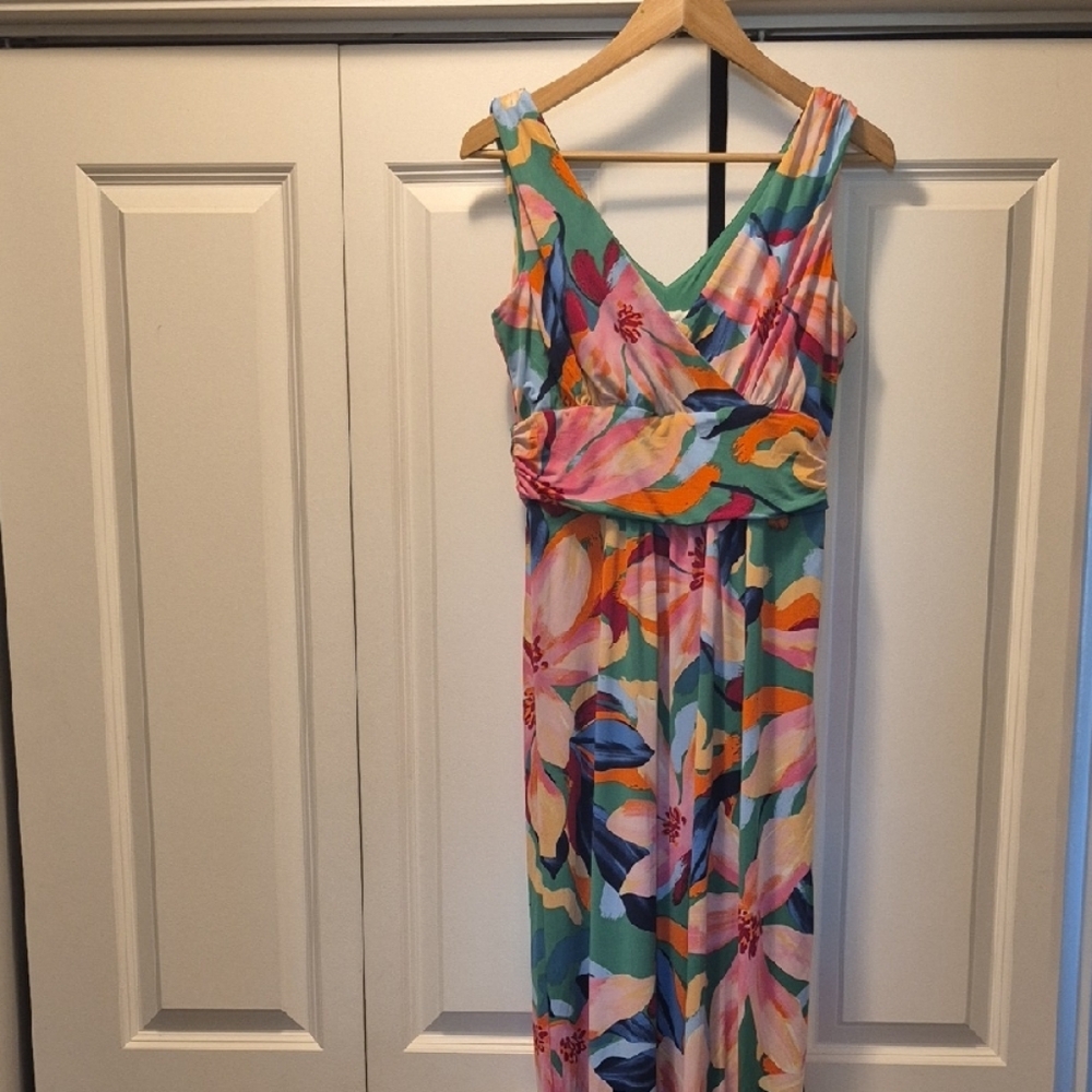 Pappagallo Floral Multicolor Maxi Dress